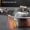 Xi Yi Premium Hammered Stainless Steel Divided Hot Pot