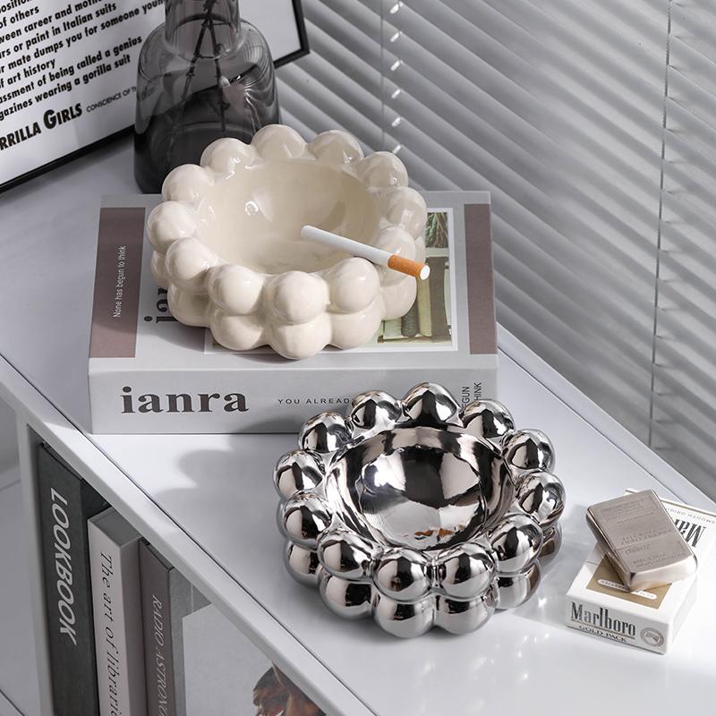 Creative Ceramic Ash Tray Bubble Ball Circle Ashtray Office Table Smoking Accessories for Weed Ashtrays Ornament Household