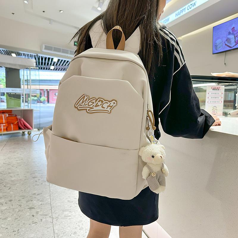 Korean version of simple letter labeling, large-capacity travel commuting computer bag, student schoolbag, lightweight backpack