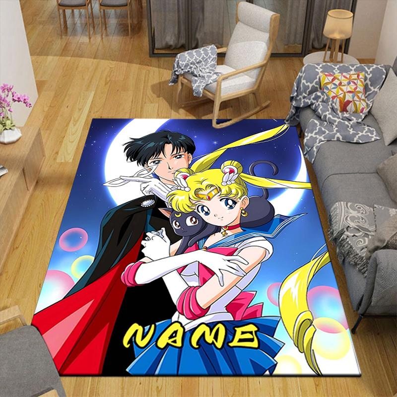 Custom 1Pc Super Sailor Moon Adventure Rug Office Carpet Indoor Outdoor Entrance Doormat Nonslip Soft And Comfortable Living Room D2915251