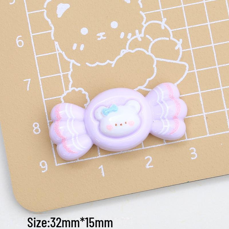 Bunny Dessert House Resin Accessories: Cartoon Cream Glue, Creative Shoe Buckle Material for DIY Jewelry and Hairpin Crafting.