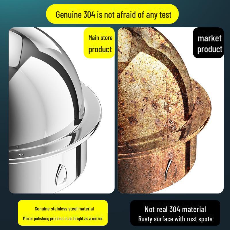 304 Stainless Steel Ventilation Cap: Rain-Proof Exhaust Cover for Exterior Wall and Range Hood, PVC Compatible