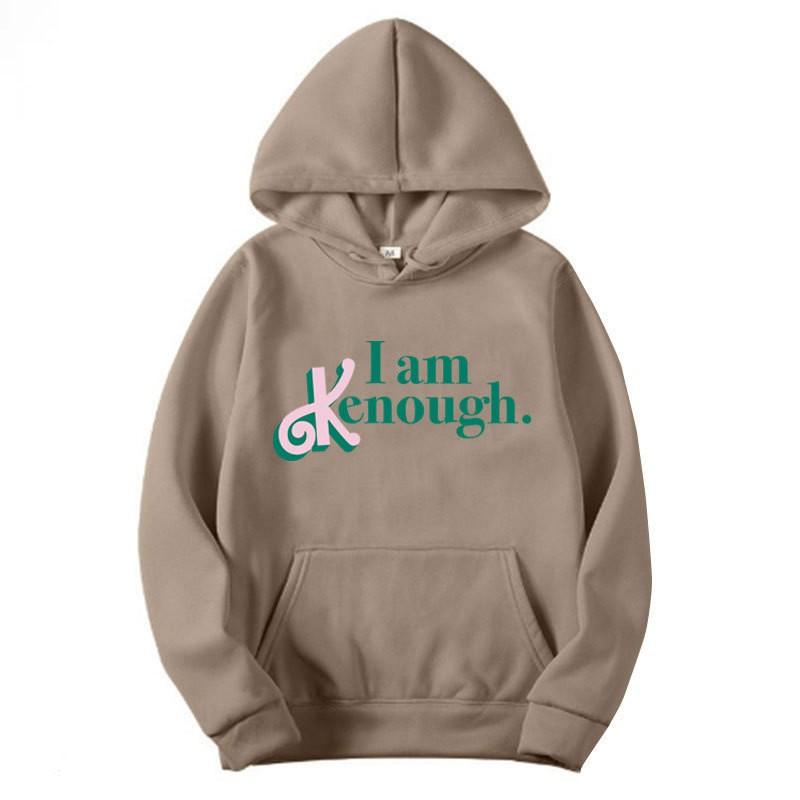 Barbie Movie Inspired I Am Kenough Printed Hoodie Men Loose Fit Casual Sport Sweatshirt Fall