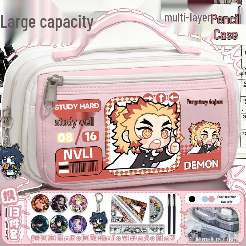 Demon Slayer Mitsuri Kanroji Large Capacity Pencil Case for Students