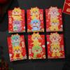 6Pcs/set Handmade Dragon Red Packet Cute Cartoon Red Bags 3D Print Red Envelope  Birthday Gifts
