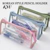 Student Pen Storage Transparent PVC Pencil Case, Large Capacity Waterproof Stationery Organizer Organizer, Durable Zipper Bag for School Supplies