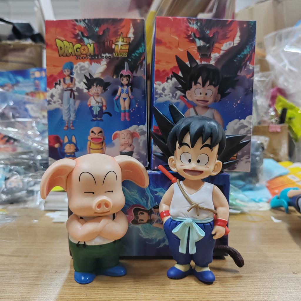 6Pcs/Style  Super Anime Figure Son Goku/Krillin/Bulma Action Figure Pvc Collection Decoration Model Doll Toys Gifts