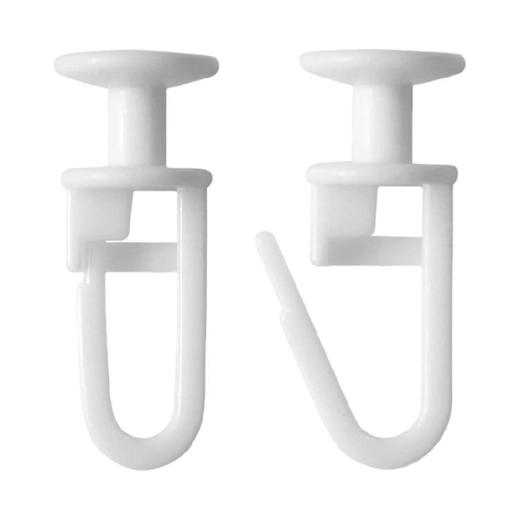 50Pcs Curtain Slide Hooks Drapery Gliders Lockable For Enhancing Functionality for Living Room Bedroom Or Office