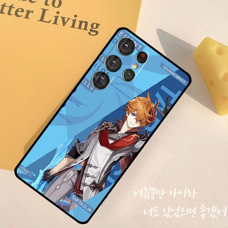Genshin Impact Tartaglia Phone Case For Samsung Galaxy S25 Ultra S9 S10 S20 S22 S21 S23 FE S24 Plus Back Cover Shell
