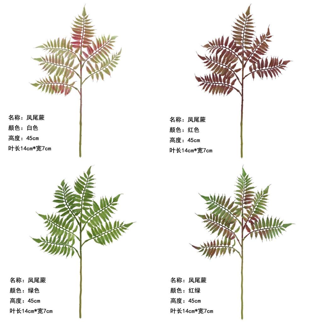 Artificial Fern Leaf Decor For Indoor And Outdoor Use With Plastic Material For Photography And Home Styling