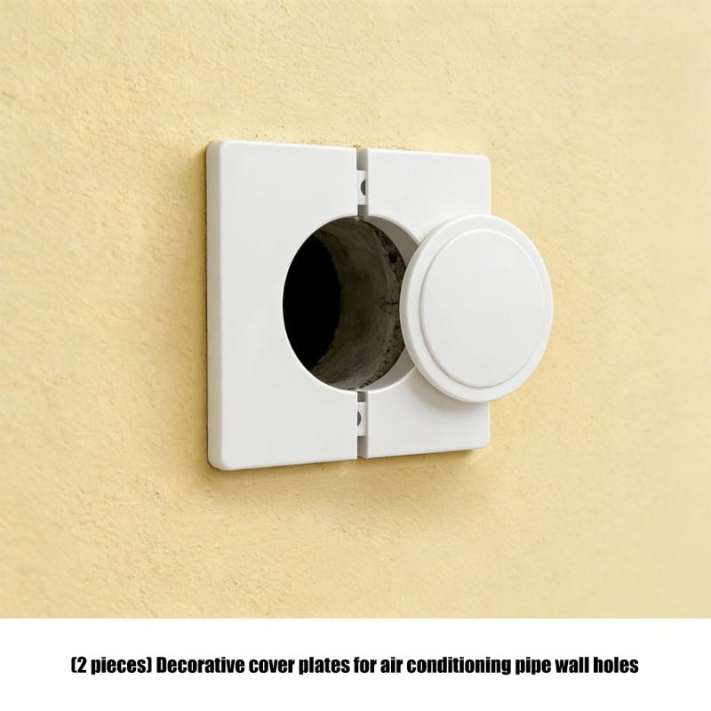 100x100mm Home Improvement Plastic Air Conditioner Tube Wall Cover Decorative Panel For Neat Tidy Interior