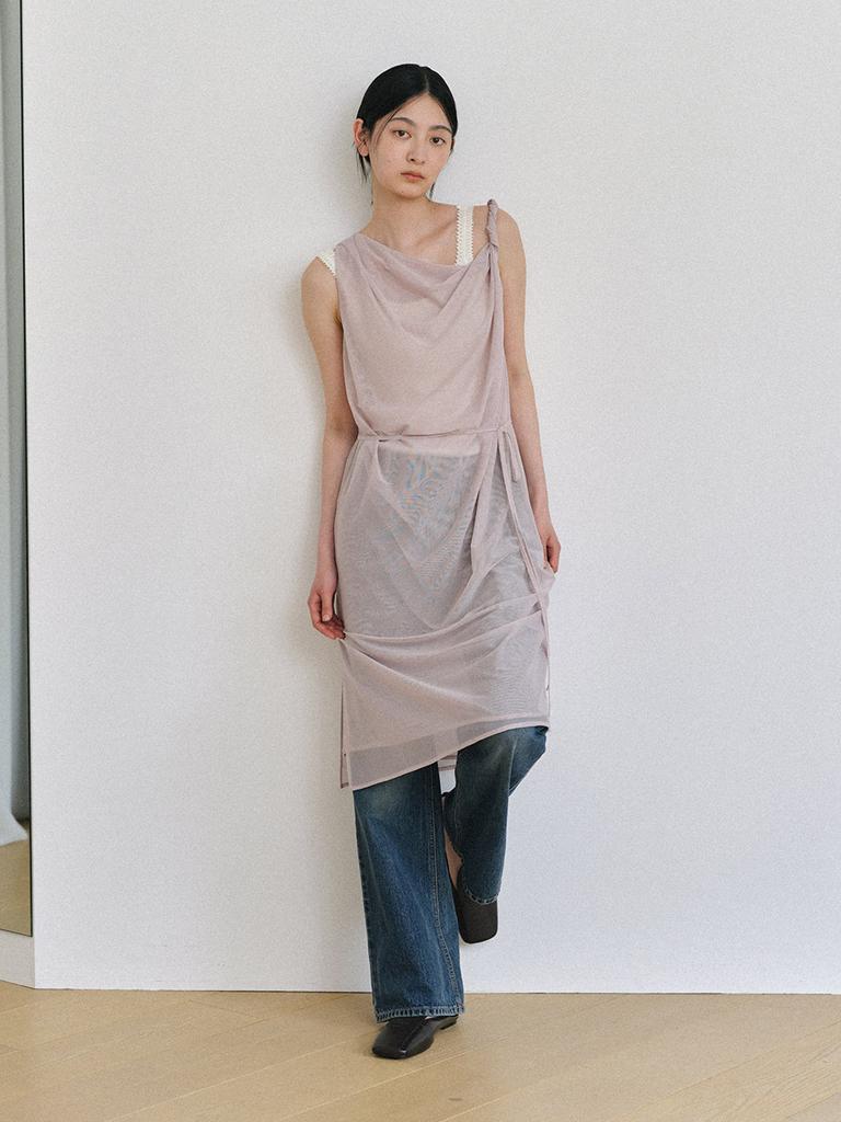 Hunch Soft Layered Mesh Dress