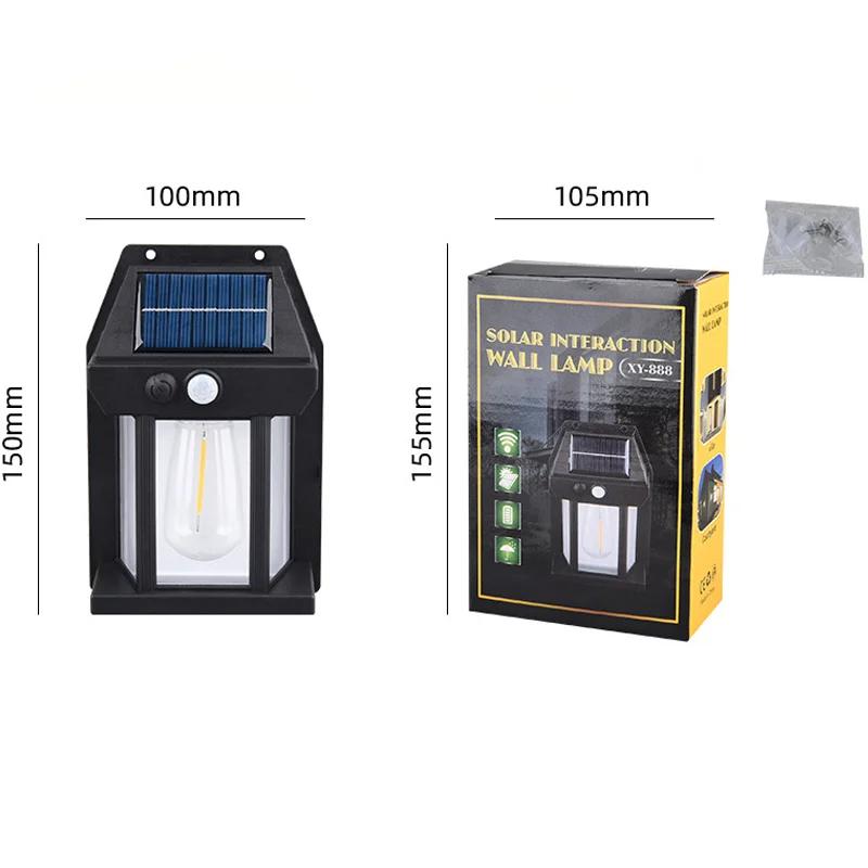 

Solar Wall Lamp Waterproof Tungsten Filament Lamp Induction Lamp Household Garden Wall Light Villa Lighting Night Light Outdoor Warm light пороховая синь