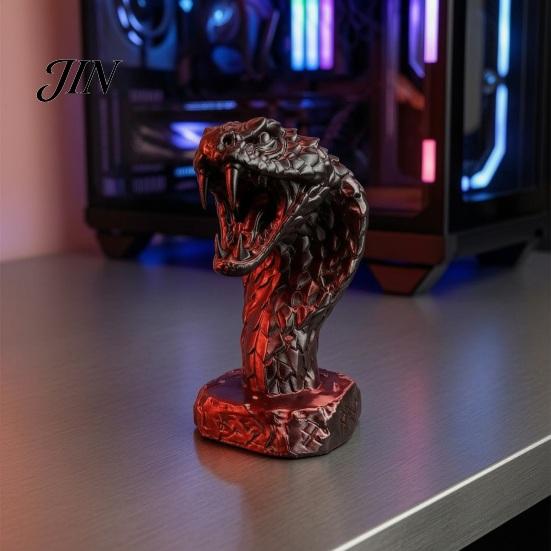 Kids Creative Play Toys 3D Printed Snake Figurine, Realistic Serpent Sculpture, Stress Relief Animal Desk Decor, Educational Wildlife Toy for Gift