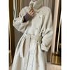 Peerless Enemy Honey Autumn and Winter New Double-sided Wool Coat Long Stand-up Collar Wool Coat Feels Fashionable