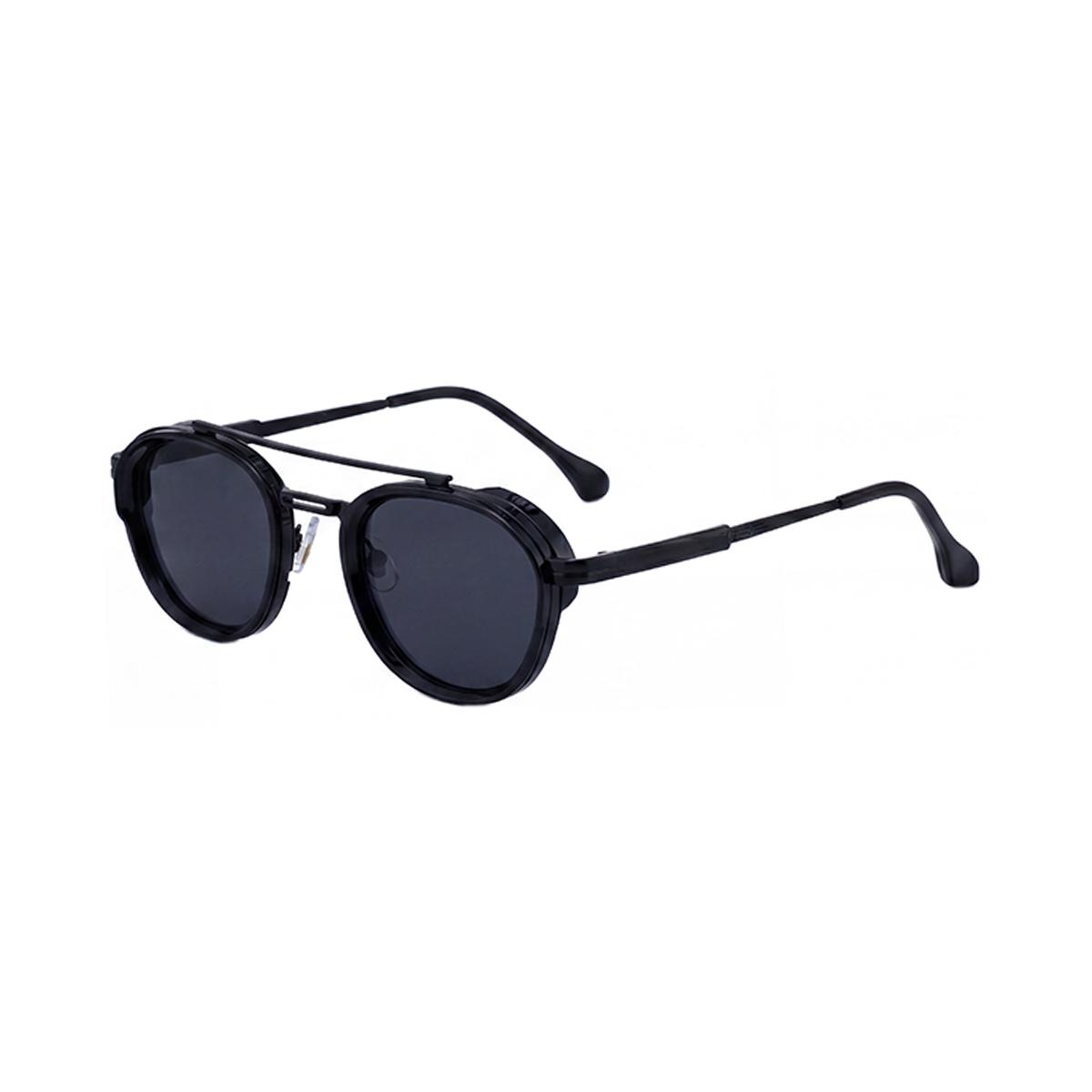 Partagas Retro Designer Custom Logo Punk Style Oval Metal Double Bridge UV400 Protection Shades Sun Glasses Sunglasses for Men Metal&C1 Black Frame Gray