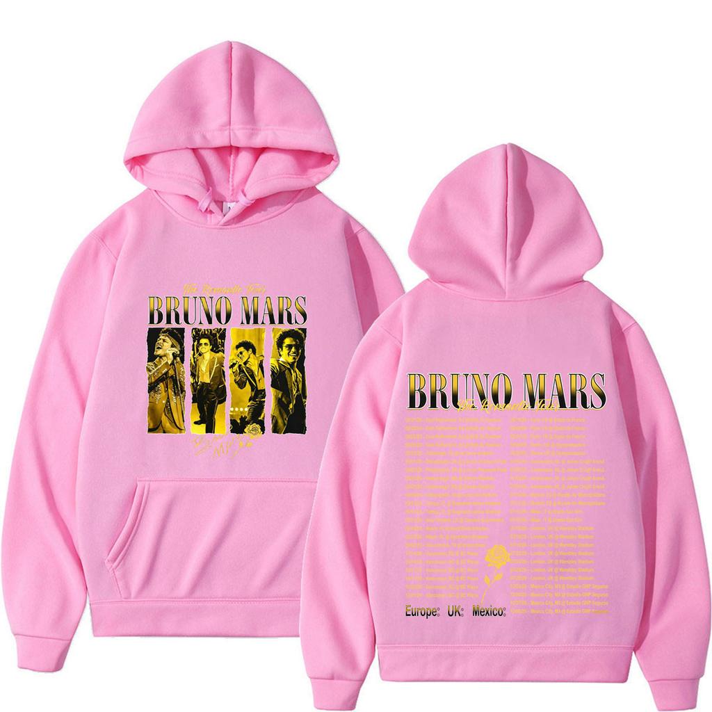 Bruno Mars The Romantic Tour Print Hoodie Men Women Fashion Clothing Sweatshirt Casual Loose Long Sleeves