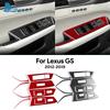Real Soft Carbon Fiber Sticker For Lexus GS 2012 2013 2014 2015 2016 2017 2018  LHD RHD Car Window Lift Button Panel Trim