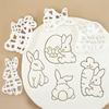 Bunny Cookie Cutters Set with Egg Carrot Molds-3D Rabbit Shaped Pastry Tools for DIY Cupcakes Fondant Cheese Party Baking Decor
