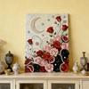 Faux Pearl Painting DIY Kit Easy Intuitive Craft Flower Pattern Painting with Pre-Printed Canvas