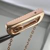 Elegant Women's Large Diamond Pendant Necklace: Light Luxury, Versatile, High-End Fashion.