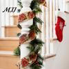 Linen Ribbon for Gift Wrapping 1 Roll Burlap Christmas Tree Decor, Vintage Patterned Bows Imitation Wired Fabric DIY Crafts And Wreaths, Holiday Craft