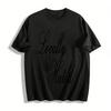 Locally Hated Cursive Print T-shirt Trendy Street Style Unisex Casual Short Sleeve Top Pure Cotton T-shirt