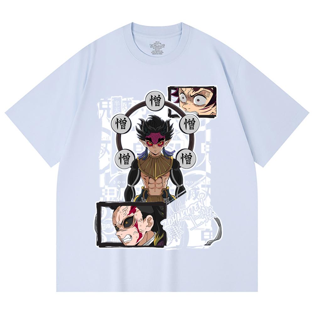 230 Gsm 100% Cotton Demon Slayer V106 Zohakuten Print Unisex Heavy Cotton T Shirt