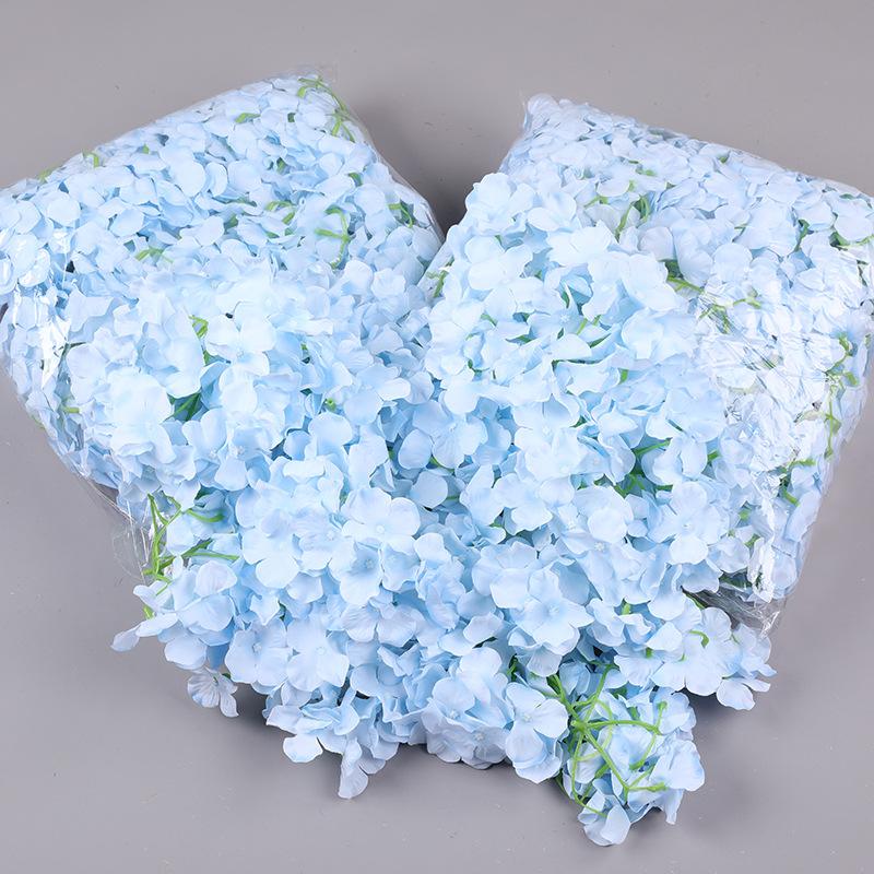 10 PCS Faux Silk Hydrangeas Flowers Heads with Stems Hydrangea Artificial Flowers Real Touch for Home Wedding Party Table Decor
