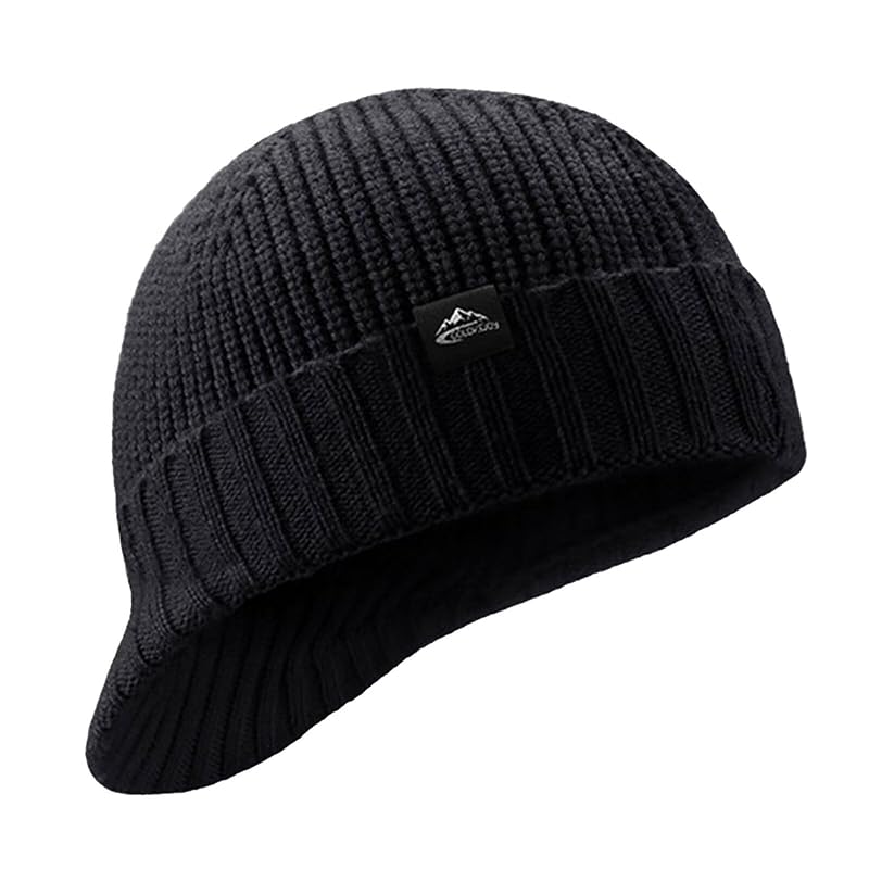 

[ZVCXOE] knit hat winter men s hat knit cap snowboarding hat merino wool knit hat duck bill hat small face effect Cold protection Windproof breathable