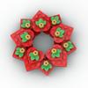 MINHA PRÓPRIA CRIAÇÃO Guirlanda de Natal Flores Coroa de Coração Blocos de Montar Brinquedos Ideal para Crianças Amigos Natal Crianças Presentes de Natal