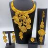 24K Gold Plated Dubai Jewelry Jewelry Middle East Women's Jewelry Necklace Bracelet Earrings Ring Jewelry Set2026