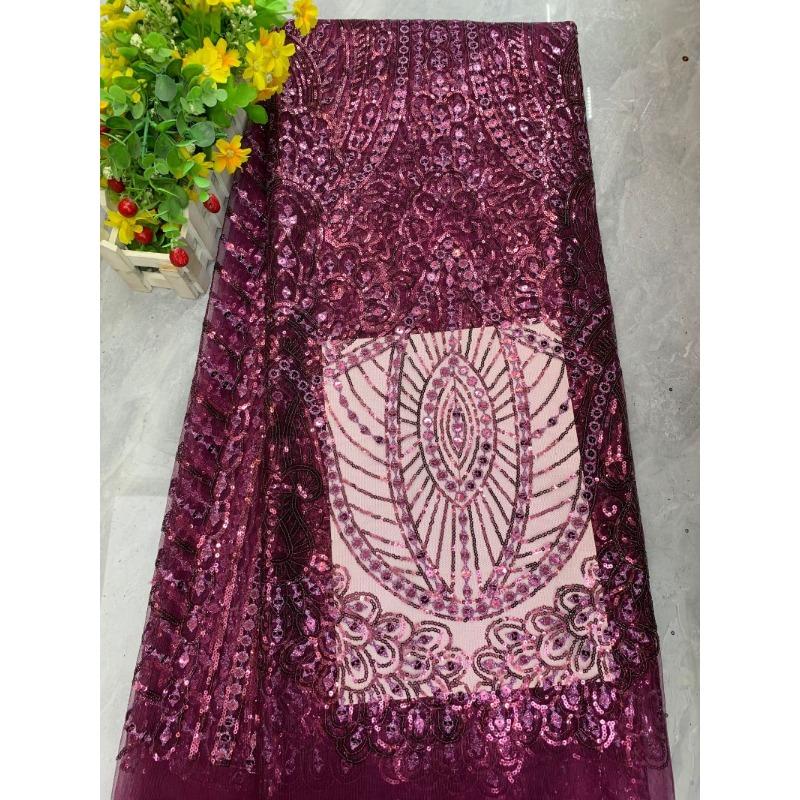 1/3Yards Luxury Sequin Beaded Lace Fabric Embroidered Tulle Mesh Fabric for Wedding Dress Evening Gown Bridal Party DIY Sewing