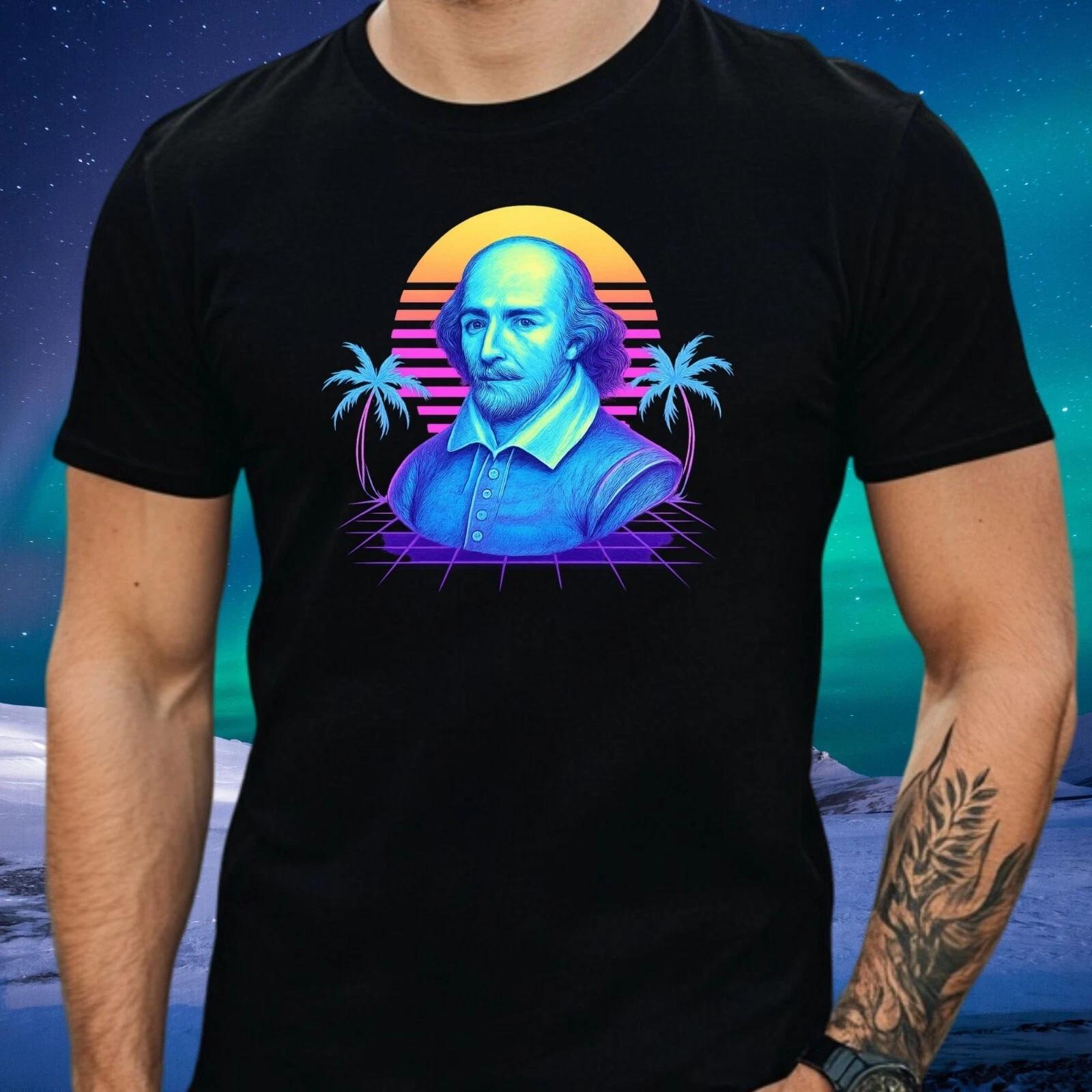 T-Shirt Herren Shakespeare Vaporwave Motiv Baumwolle Größe S bis 5XL XXXXL