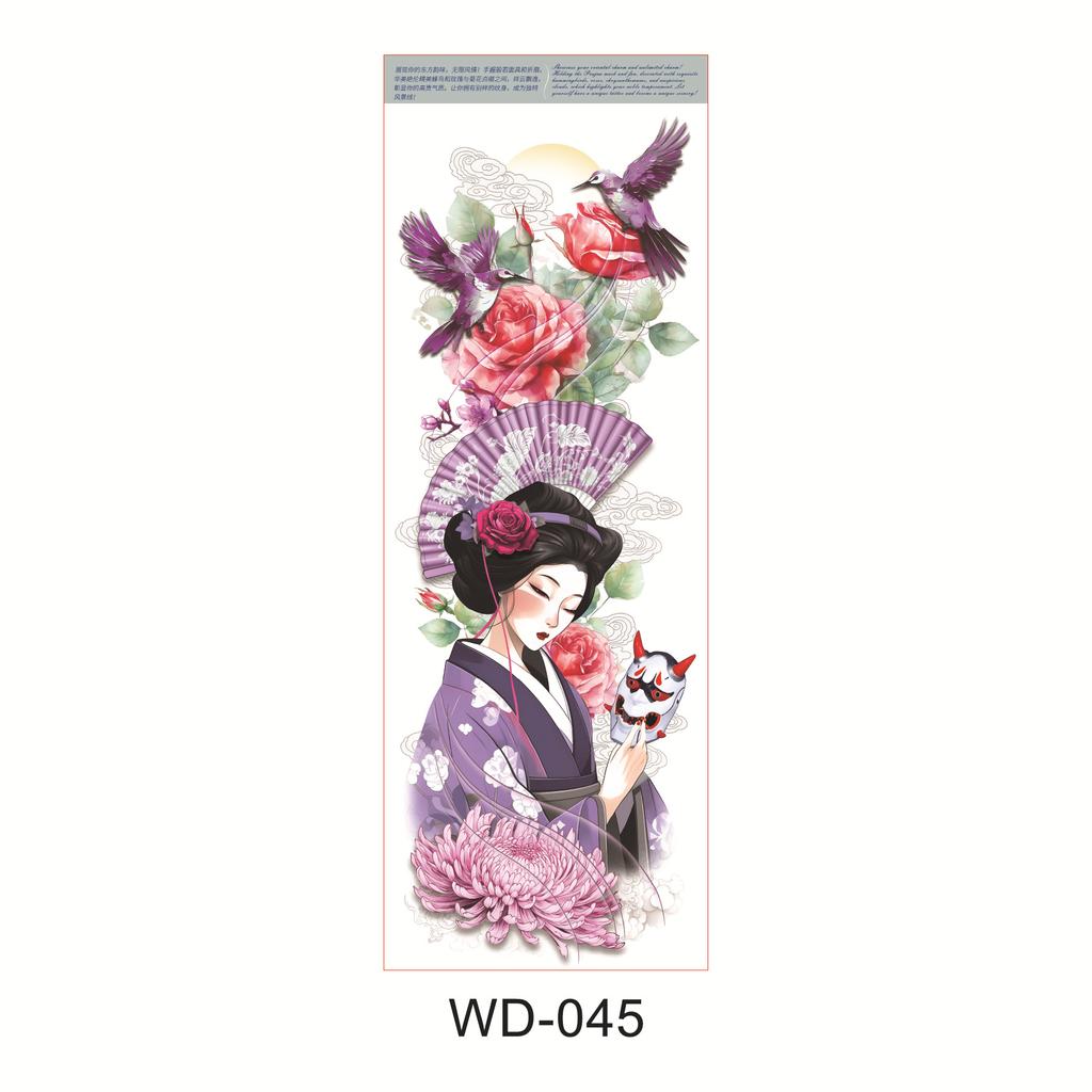 1pc Large Temporary Tattoos for Women Leg Tattoo Sexy Body Painting Cat Wolf Fox Anime Skull Fake Tattoo Stickers Water Transfer