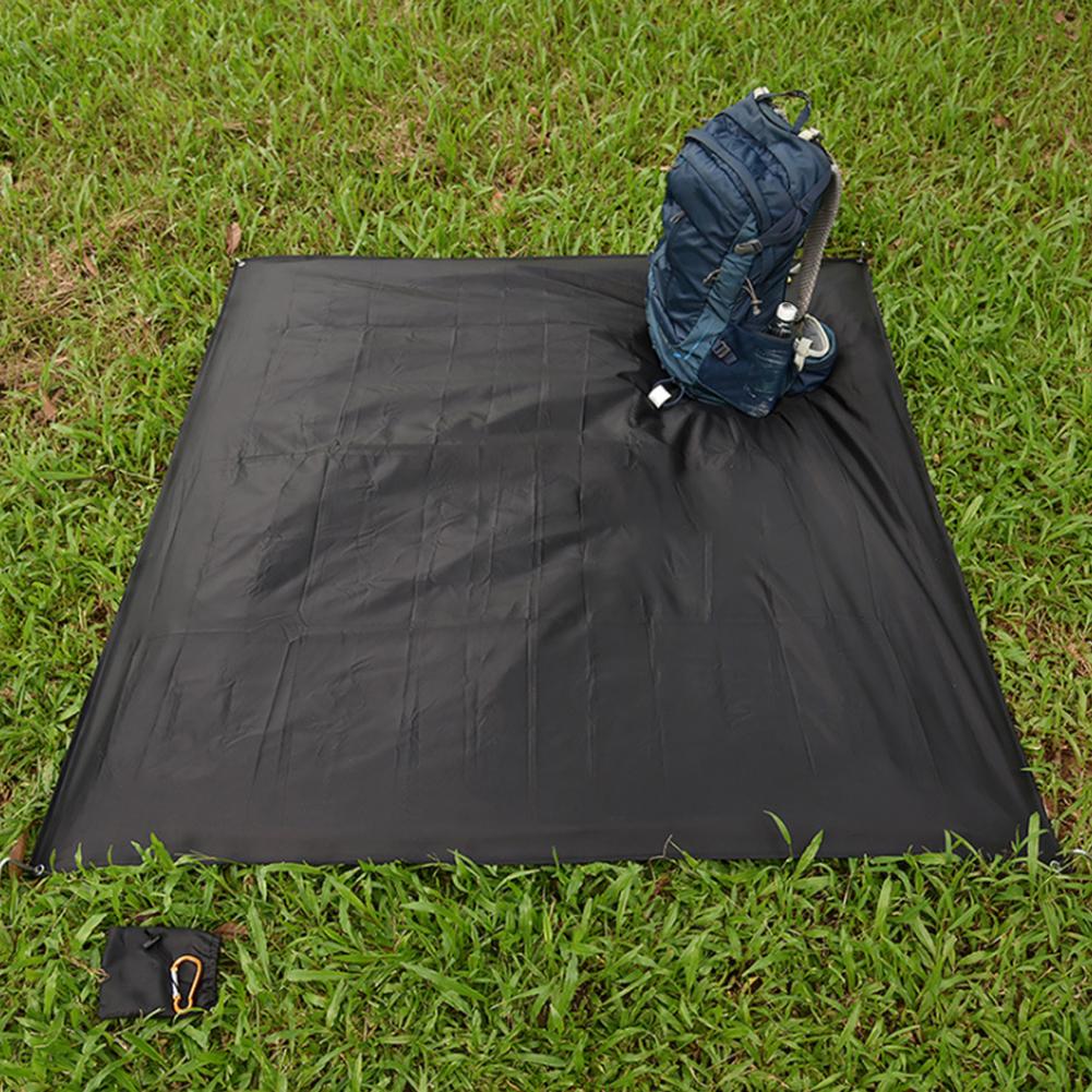 Outdoor Portable Picnic Mat Camping Blanket Tents Lawn Ground Mats Moisture Proof Pad(Black )