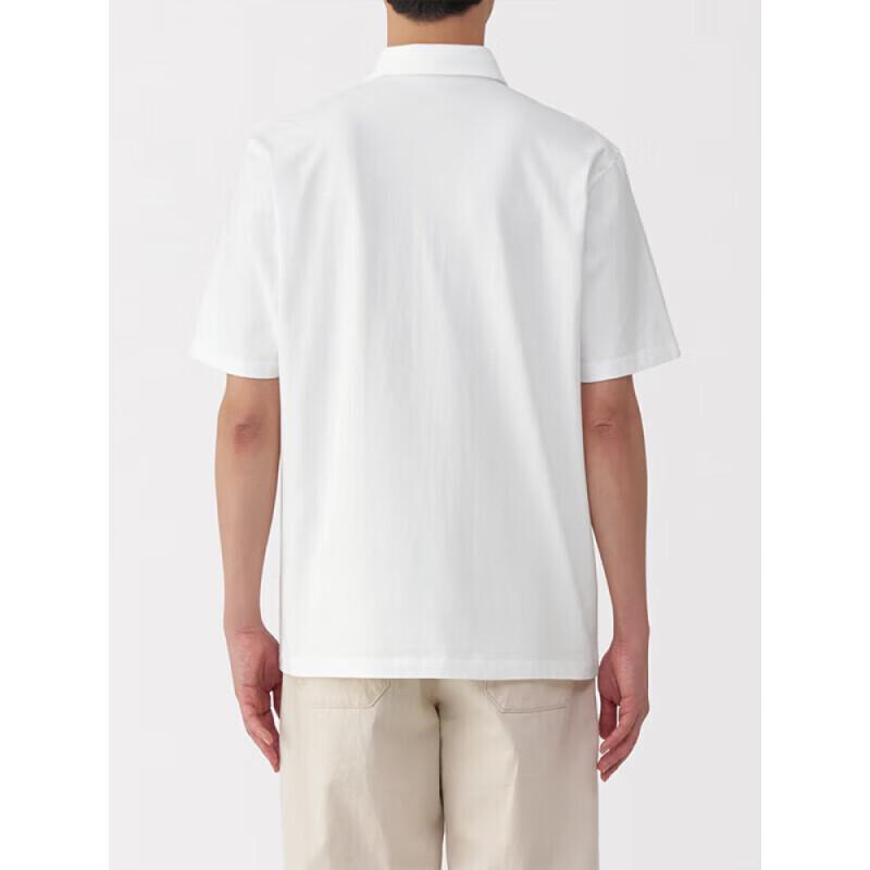 MUJI Men's Cool Touch Jersey Knit Short-Sleeve Polo Shirt