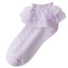 Girls Lace Trim Socks Thin White Dance Princess Kids Toddler Baby Latin