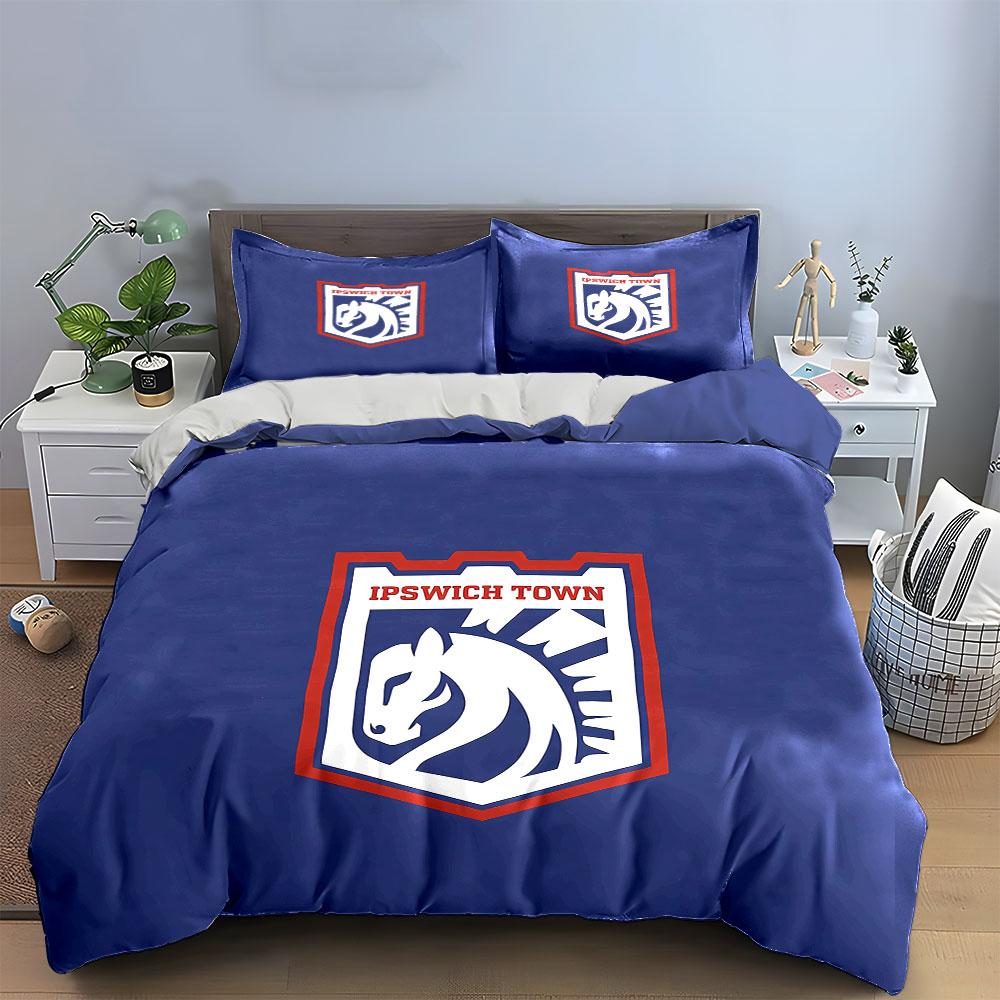 "Ipswich Town Horse Logo" Bedding Duvet Cover Set Duvet Cover Pillowcases  (1*Duvet Cover 2*Pillowcases, Without Duvet Insert)