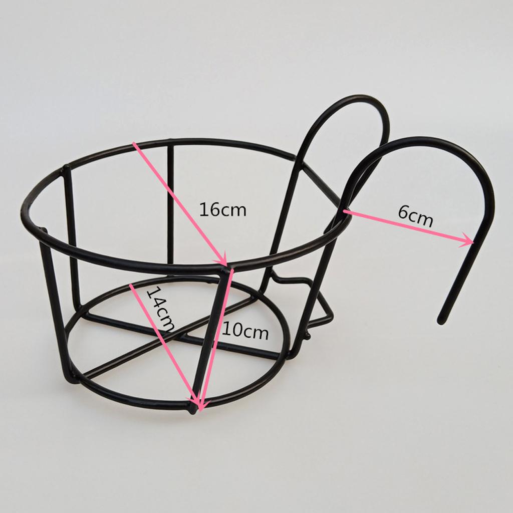 2 Plants Flowerpot Hanging Basket Holder Iron Vase Bracket