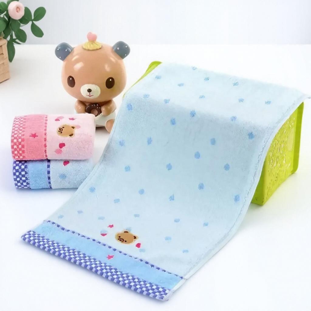 Saugfähiges Weiches Cartoon Bär Mikrofaser Badetuch 25x50cm Babyhandtuch Baumwollgefühl Familienhandtücher für Kinder Erwachsene