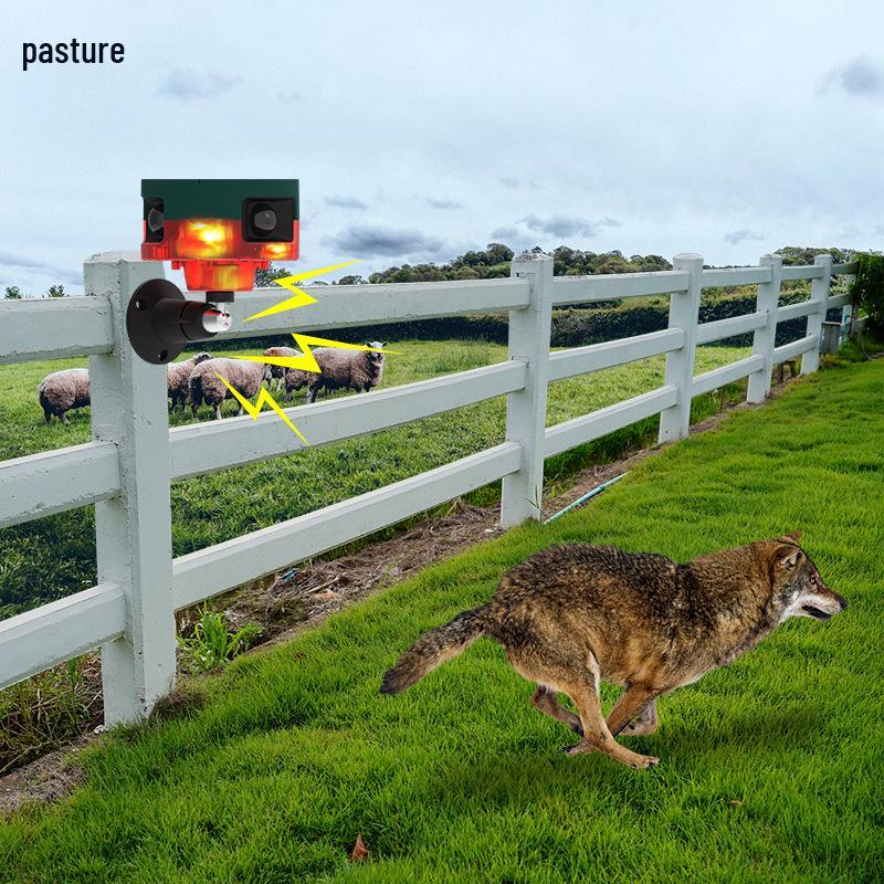 Solar-Powered 360° Infrared Motion Alarm & Light Animal Repeller with Voice Speaker