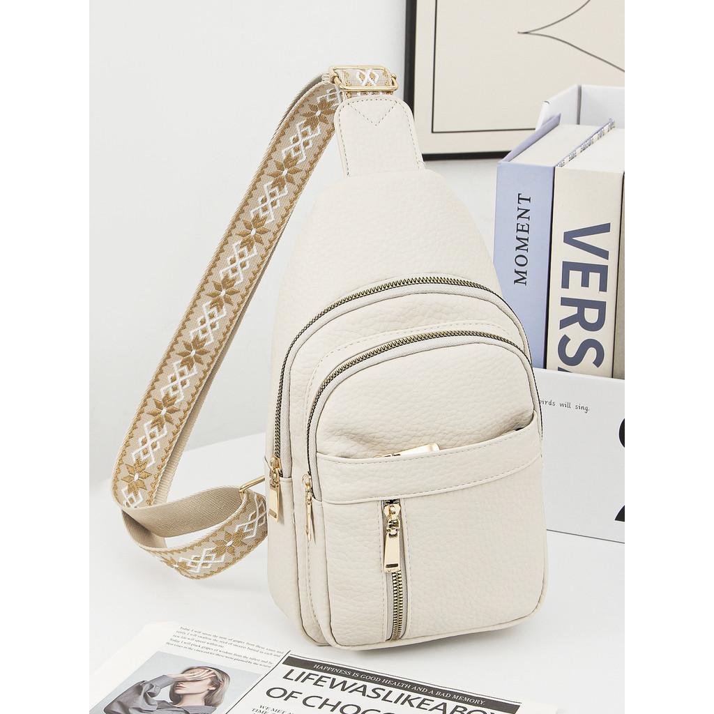 IELGY Ladies Chest Bag Retro All-Match Messenger Bag Casual