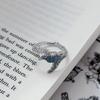 Seestern Zirkon Emaille Dopamin Retro Tropfglas Offener Ring Damen Süß Kühl Leichter Luxus Ring mit Hohem Tragegefühl Trend