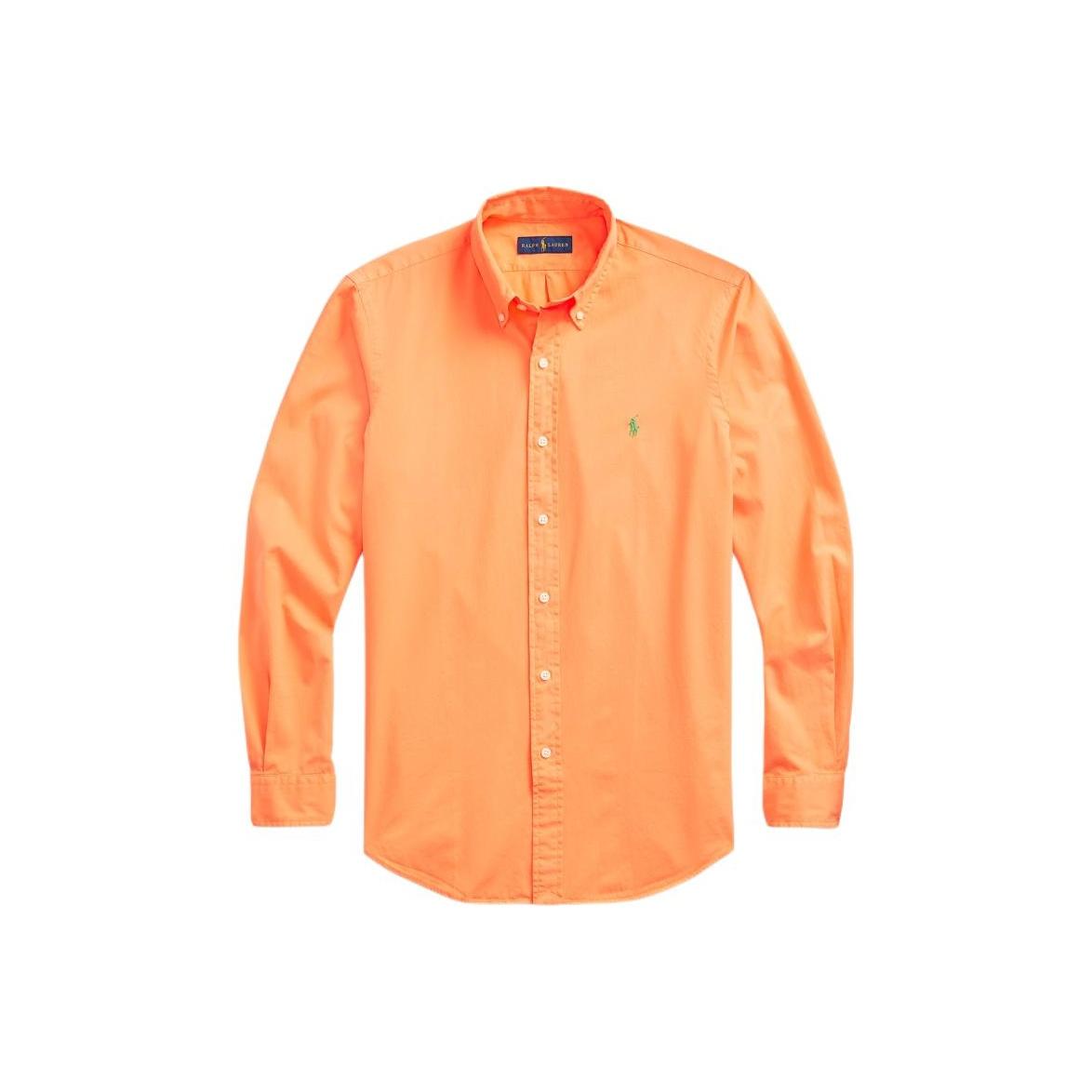 

Polo Ralph Lauren Ss25 Классическая версия Окрашенная саржа Рубашка с длинным рукавом с вышивкой логотипа маленькой пони Мужские рубашки MNPOWOV16821509-650 XXL