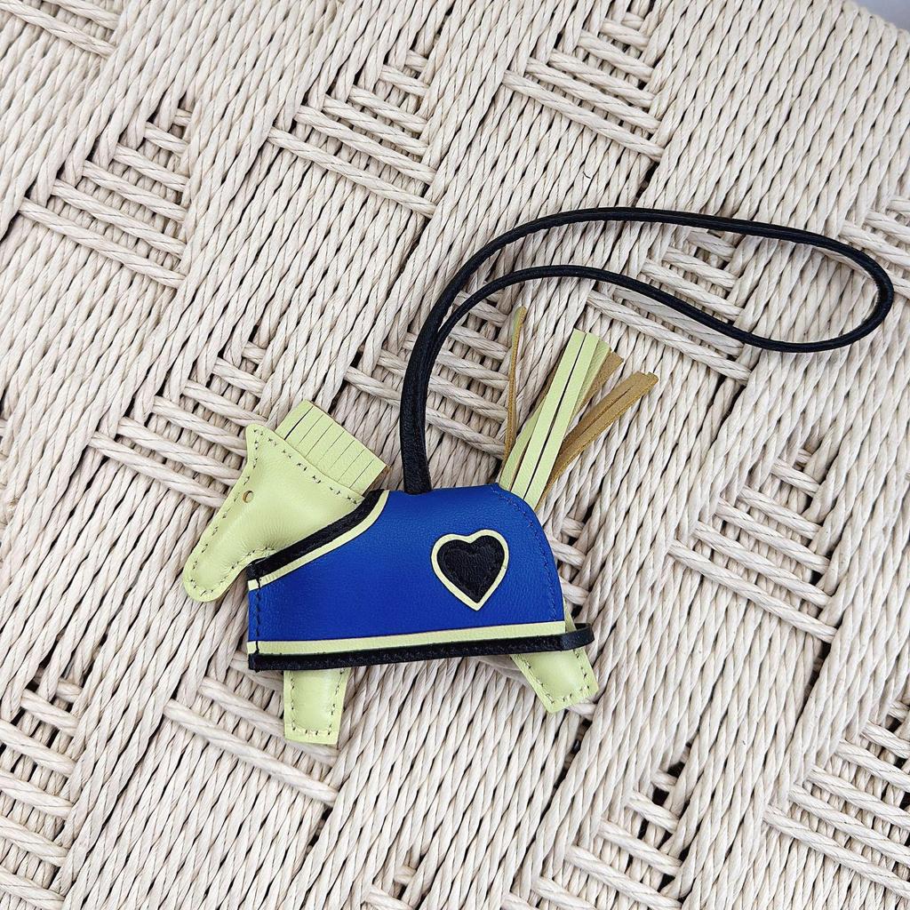 Love Heart Leather Pony Charm Keyring & Ornament Cape