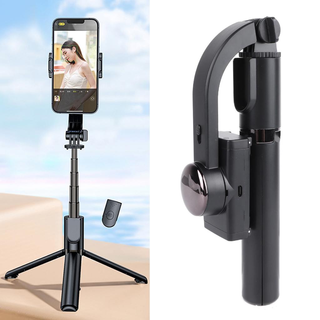 Phone Stabilizer with Tripod Selfie Stick 360 Degrees Rotation Easy Attachment Anti Shake Retractabl
