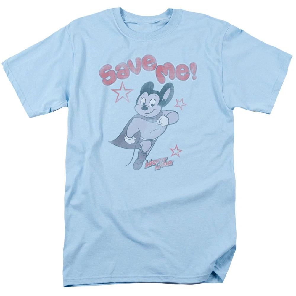 Mighty Mouse - Save Me -  Unisex Short Sleeve Children s T-shirt - Blue 120