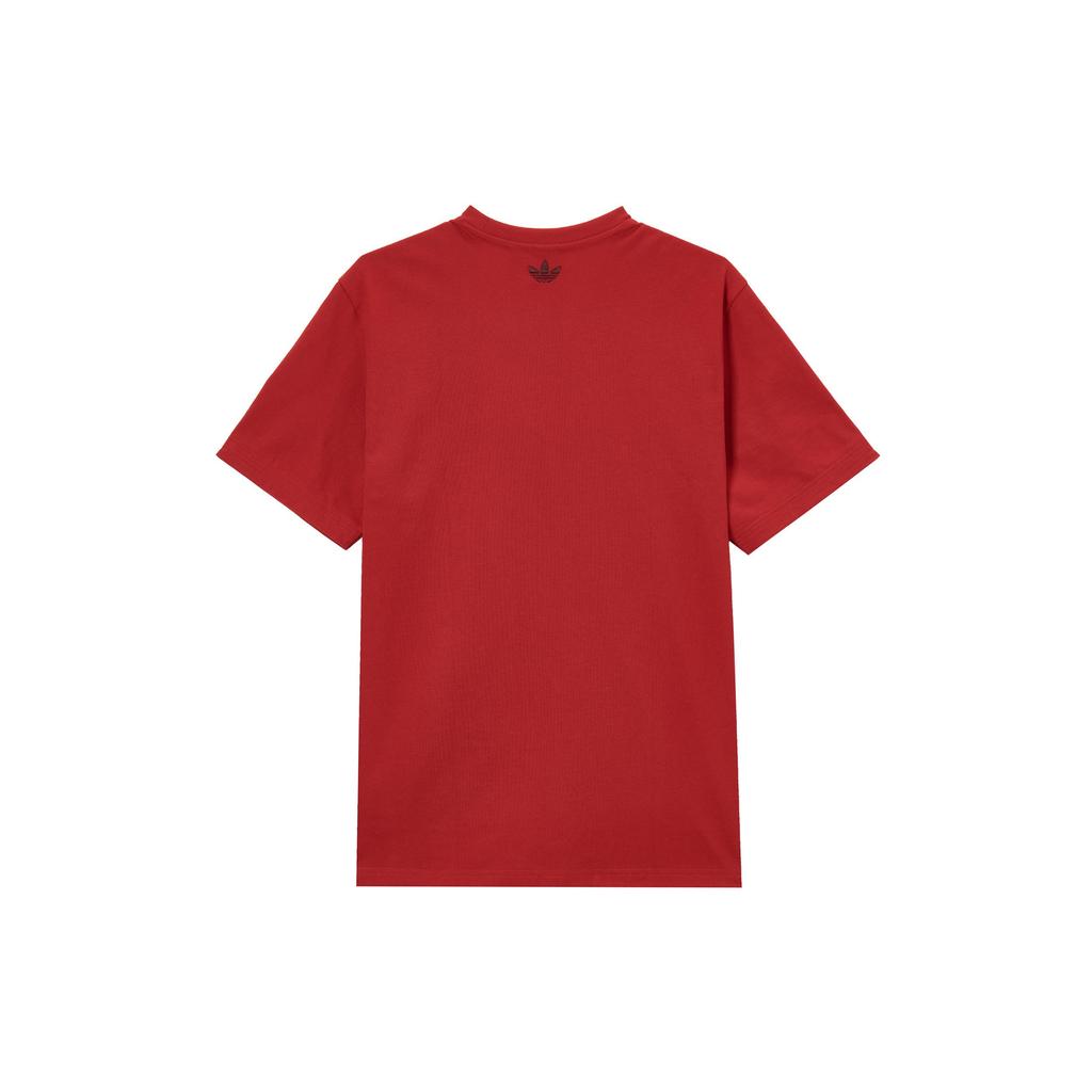 adidas T Shirts Men's Red Crew Neck Moderate JX2536