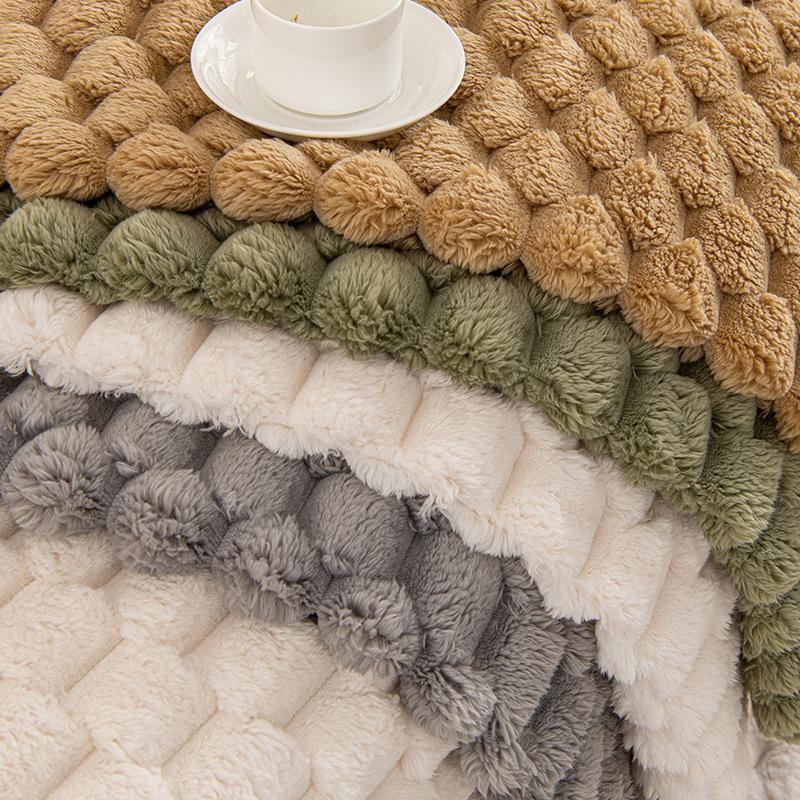 A  Hair Sofa Cushion, Non-Slip And Comfortable Cotton Velvet, Winter Plush  New Cover, Cover Cloth, Seat Cushion.